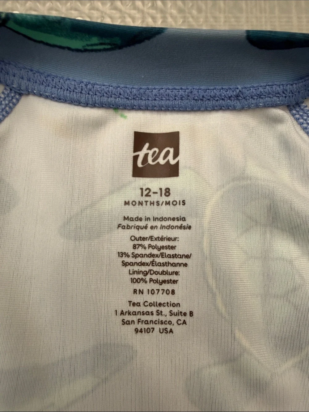 Tea Collection - Sea Turtle Zip Rash Guard, 12-18 months